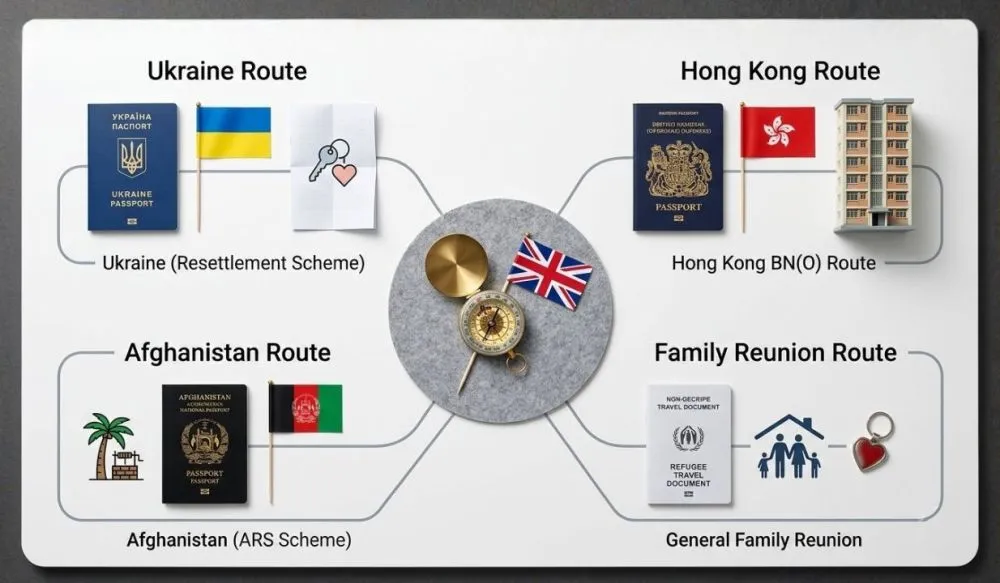 4 Main UK Humanitarian Visa Routes
