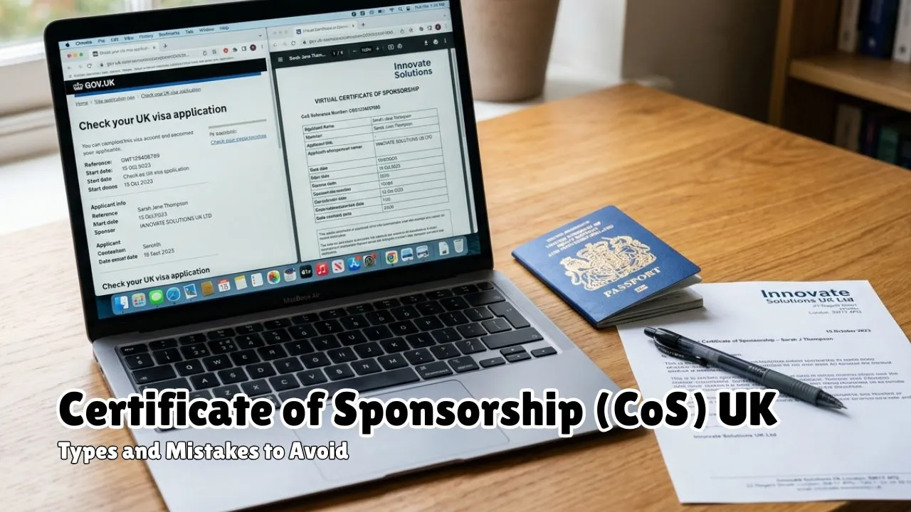 What is Certificate of Sponsorship (CoS) UK? It's Types and Mistakes to Avoid